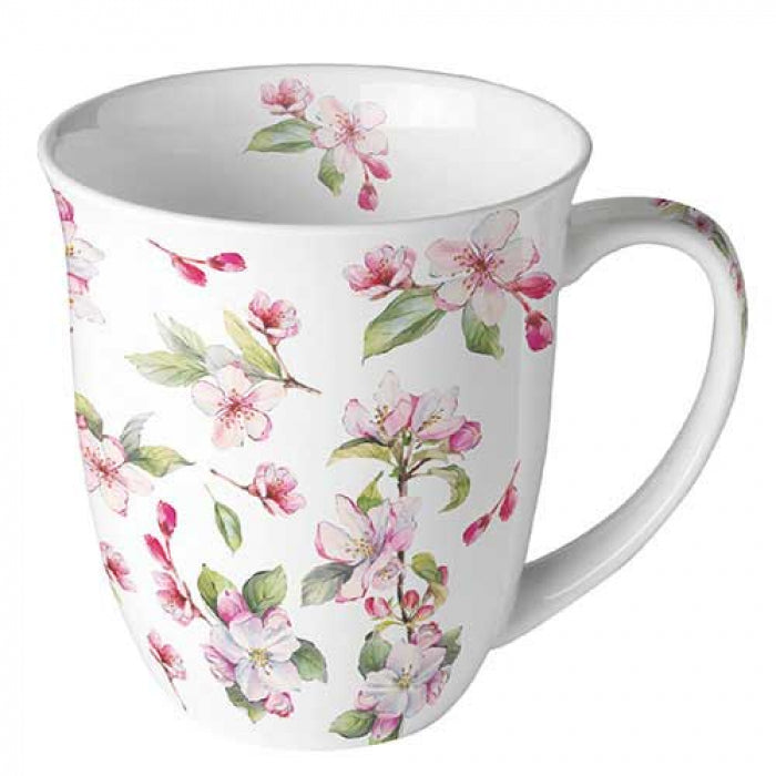Taza de porcelana florecitas