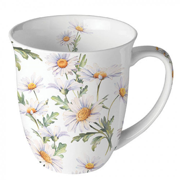 Taza de porcelana margaritas