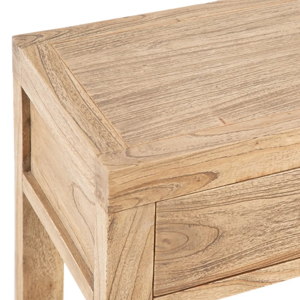 Consola natural de madera mindi