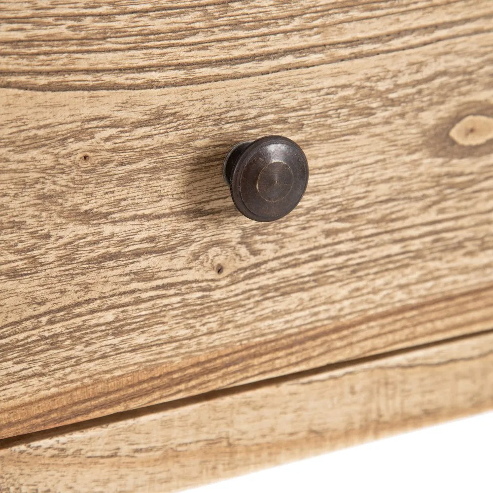 Consola natural de madera mindi