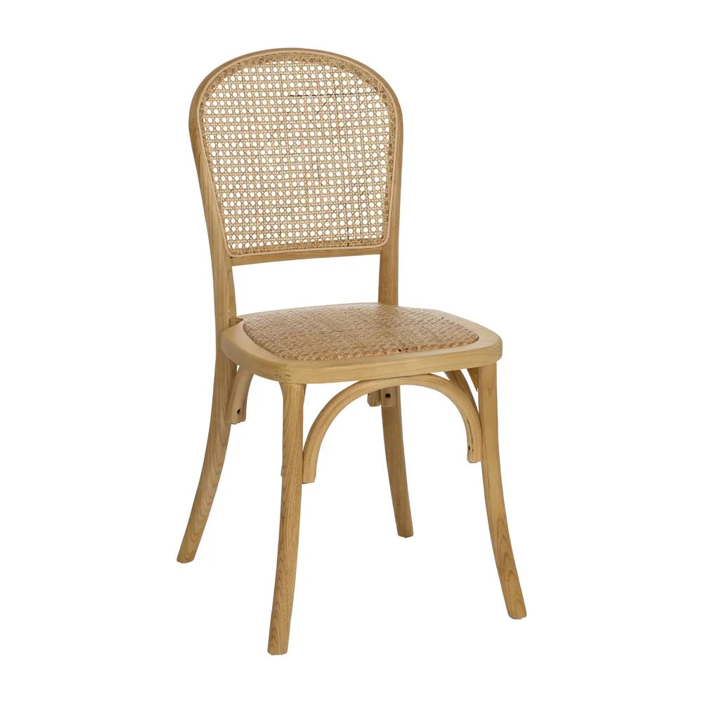 Silla natural de madera
