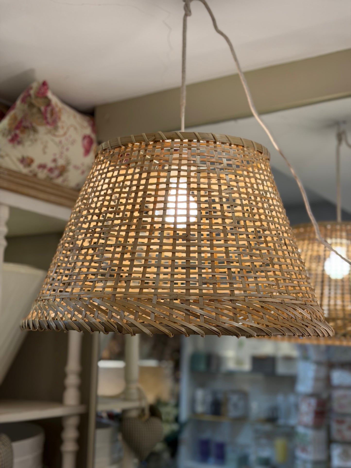 Pantalla lámpara bamboo