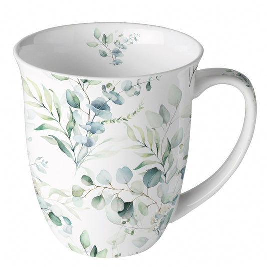 Taza de porcelana eucaliptus