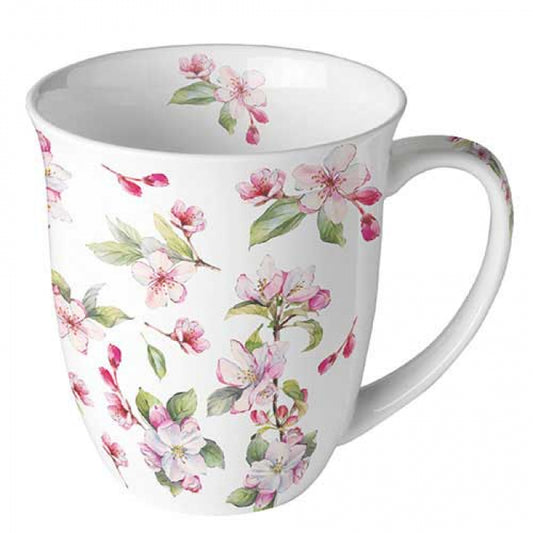 Taza de porcelana florecitas
