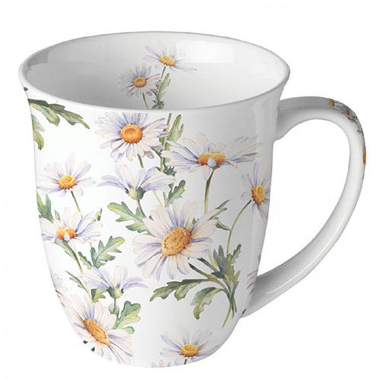 Taza de porcelana margaritas