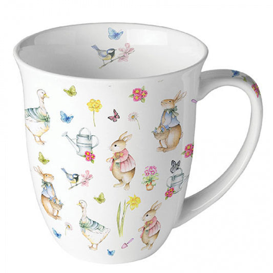 Taza de porcelana conejitos
