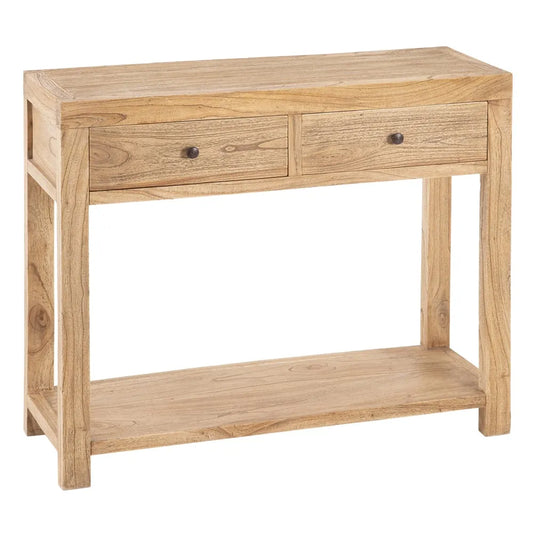 Consola natural de madera mindi