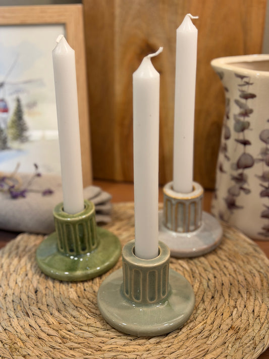 Portavelas de cerámica