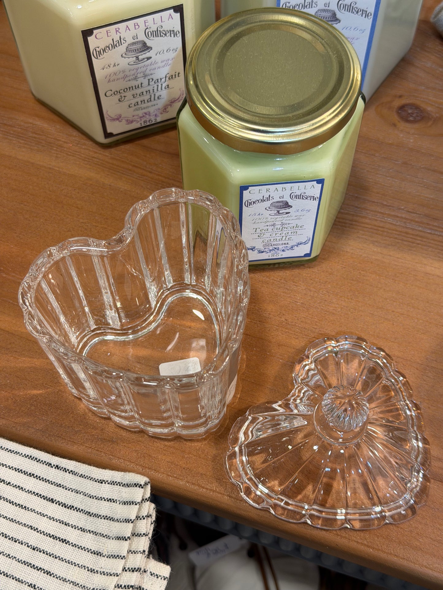 Cajita corazón vidrio